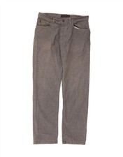 TRUSSARDI Pantalone Uomo Dritto Casual W34 L30 Grigio Check Cotone BA16