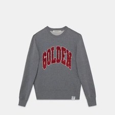 Golden Goose Sequin Logo Grey