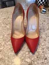 Christian Louboutin decolte donna con tacco colore rosso