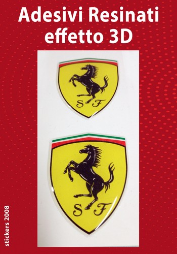 Adesivi resinati ferrari - adesivi, 3d