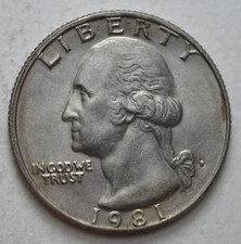 1981 P USA   Quarter  Dollar  Doppio Bordo 