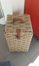 PORTA BIANCHERIA ETNICO  CON COPERCHIO CM.32X32 H.54