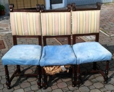 N 3 SEDIE INTAGLIATE USATE UMBERTINE EPOCA 1870 1880 NOCE MASSELLO LOMBARDIA 