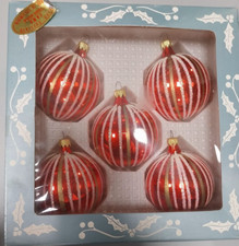 5 palline di Natale vintage