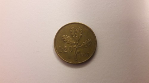 Moneta lire 1957 gambo 7 - moneta,