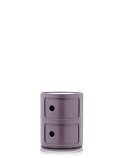 Kartell Componibili Contenitore 2 Elementi Base Tonda ABS Viola 32 x 32 x 40 cm