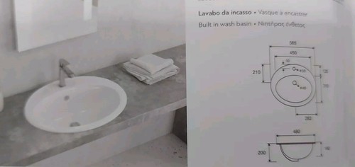 Lavabo incasso soprapiano - lavabo,