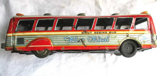 Autobus giocattolo latta - autobus, in