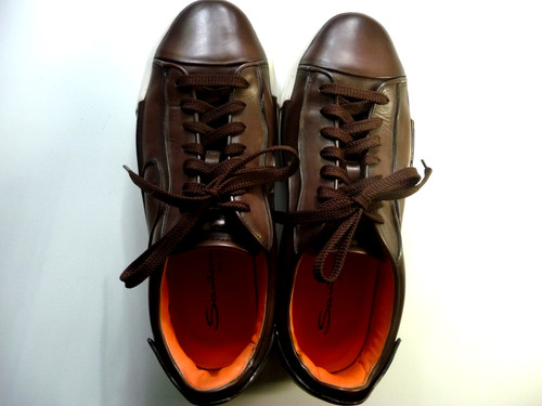 850 santoni brown sneakers - brown,