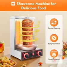 Macchina per polli da carne verticale a gas Shawarma 3000 W CG-25 Doner Kebab macchina per griglia giroscopica