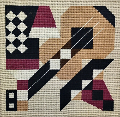 Quadro con arazzo punto - punto, croce