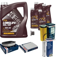 Bosch Controllo Set 9L mannol 5W-30 Longlife per BMW X5 Serie Xdrive30d