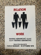Abramovic Marina Ulay Manifesto / Poster 70 x 50 cm. Parco Massari Ferrara 1978