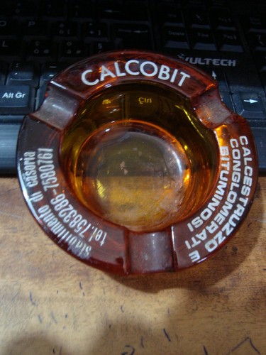 Portacenere vetro calcobit - vetro,
