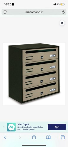 Cassetta postale alubox cubo - cassetta, cubo/r