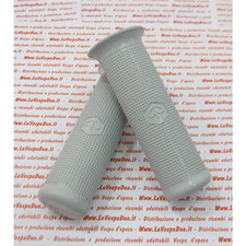 Coppia manopole grigie puntinate esagono mm 24 per VESPA 50 90 125 150 200 RALLY