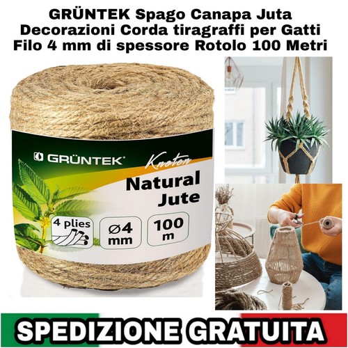Spago canapa 100 metri - canapa,