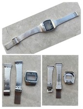 70s SEIKO M159-5000 LCD  CHRONOGRAPH BRACELET + CASE TOP VINTAGE WATCH UHREN