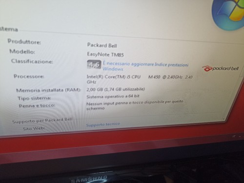 Scheda madre notebook packard - scheda,