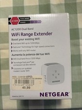 NETGEAR Dual-band WiFi Range Extender, 1.2Gbps, Wall-plug, Internal Antenna