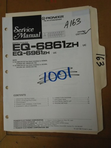 Pioneer 6861 6961 - eq-6861, manuale