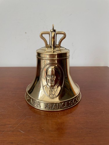 Campana ottone lucido papa - campana,