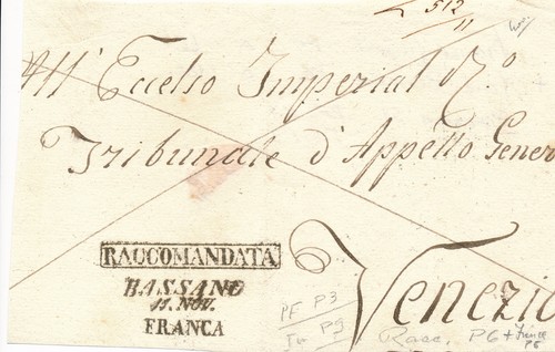 Lombardo veneto prefilatelica - veneto,