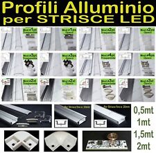 PROFILO ALLUMINIO x STRISCIA LED BARRA STRIP per SOTTOPENSILE, VETRINE, VELETTE,