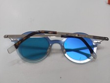 occhiali da sole byblos con aste argento e lenti blu