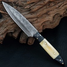 coltello da tavolo fatto a mano in acciaio damasco sgocciolato coltello cucina