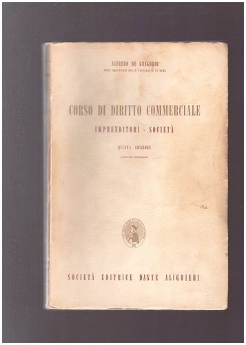 Corso diritto commerciale - di,