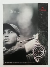 Clipping Pubblicità Advertising 2001 TIGER WOODS per TUDOR È l'Anno della Tigre