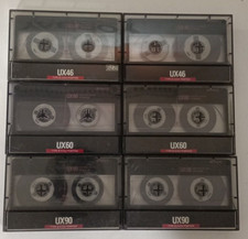 Lotto 6X SONY UX 46 60 90 1988 CROMO TIPO II 2 musicassette vergini cassette