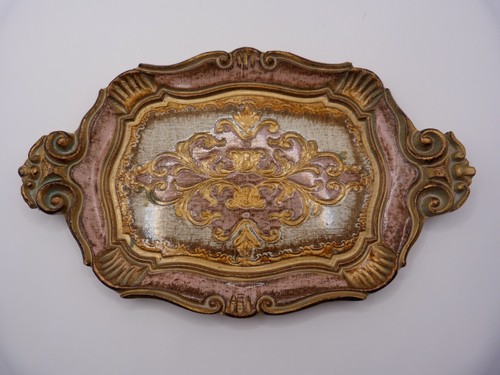 Vintage florentine tray - florentine,