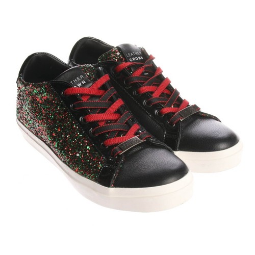 Sneaker leather crown nero - sneaker,