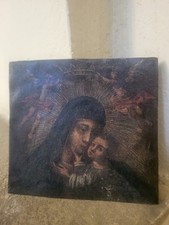 Olio Su Rame, Madonna Con Bambino Epoca XVIII secolo