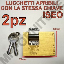 2 LUCCHETTI ISEO APRIBILI CON