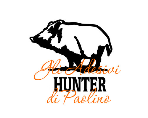 Adesivo cinghiale hog hunter - adesivo,