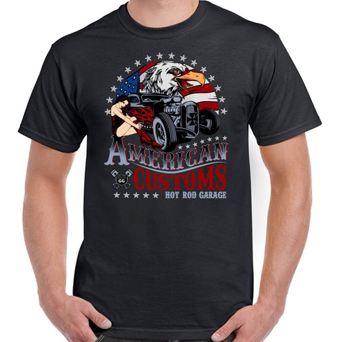Hot rod shirt american - rod, t-shirt