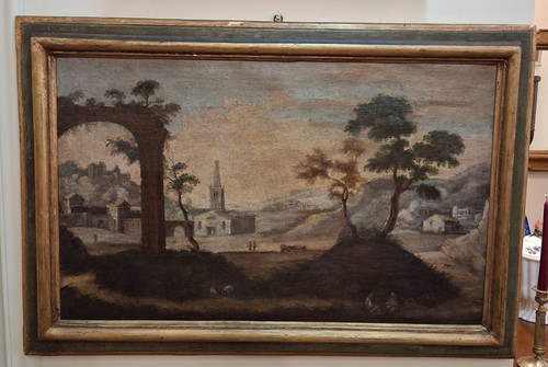 Antico quadro olio tela - antico, su