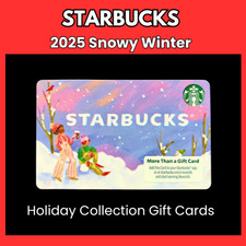 2025 SNOWY WINTER STARBUCKS Holiday Gift Card da collezione