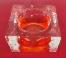 Posacenere o Porta candele  Cubo  Vetro di Murano Fratelli TOSO