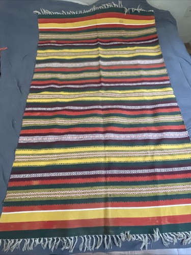 Vintage handwoven kilim - handwoven, 41”