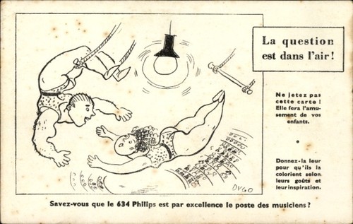 Cartolina radio 634 philips - cartolina,