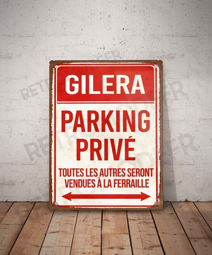 Plaque métal vintage gilera - métal,