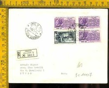 Trieste AMG FTT Francobolli Commemorativi su Raccomandata pc  1007