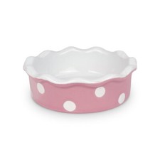 Tortiera in ceramica piccola Isabelle Rose in pois per dolci Ø 12cm h 4cm 5027