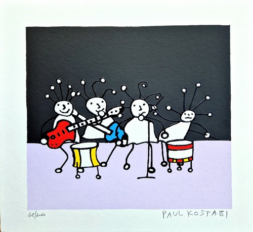 Paul kostabi serigrafia - paul,