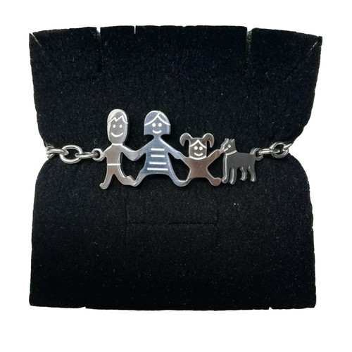 Bracciale acciaio rodiato - in,