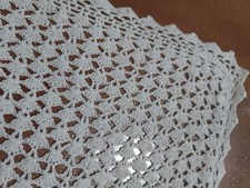 Centro centrino sopra mobili centrotavola uncinetto cotone bianco rettangolare